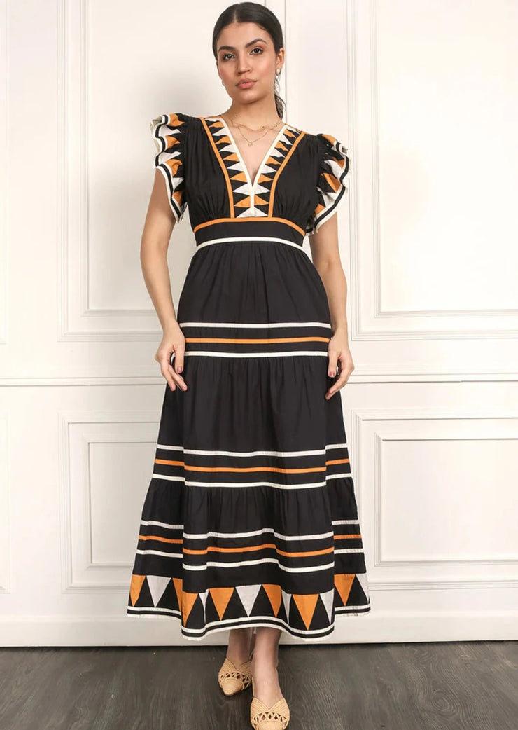 Tricolore Midi Dress