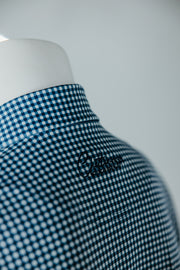Men's Dry Lux Polo, Gingham Blue