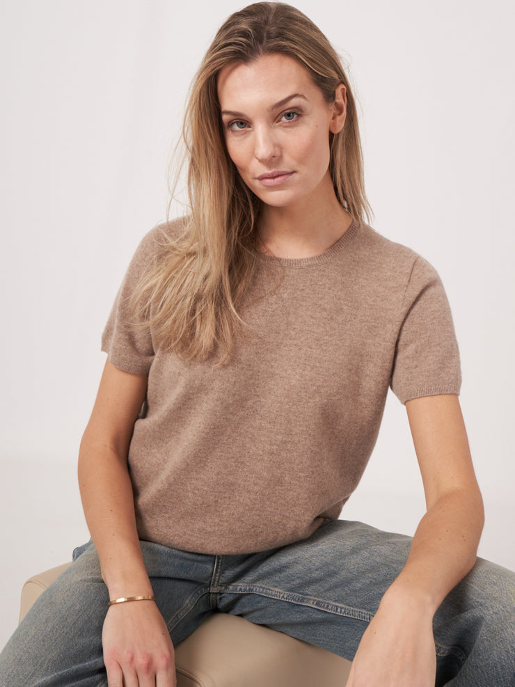 Cashmere Short Sleeve Top, 102536