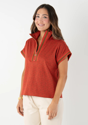 Poppy Pullover, Red Tonal Monogram