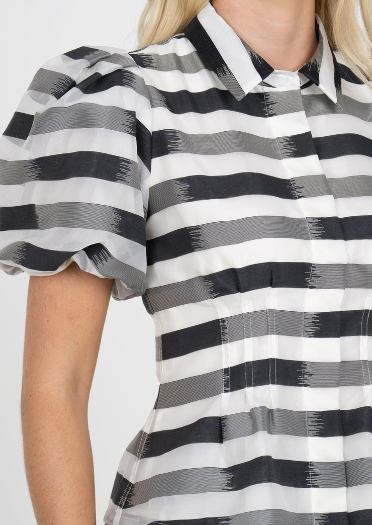 Britt Top, Truffle Stripe