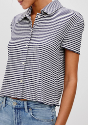 Limon shirt - navy gingham