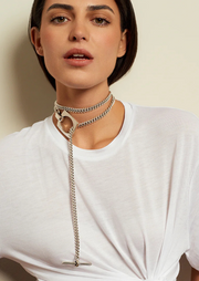 Aldaba sliding necklace