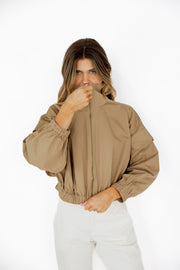 High Neck Crop Jacket