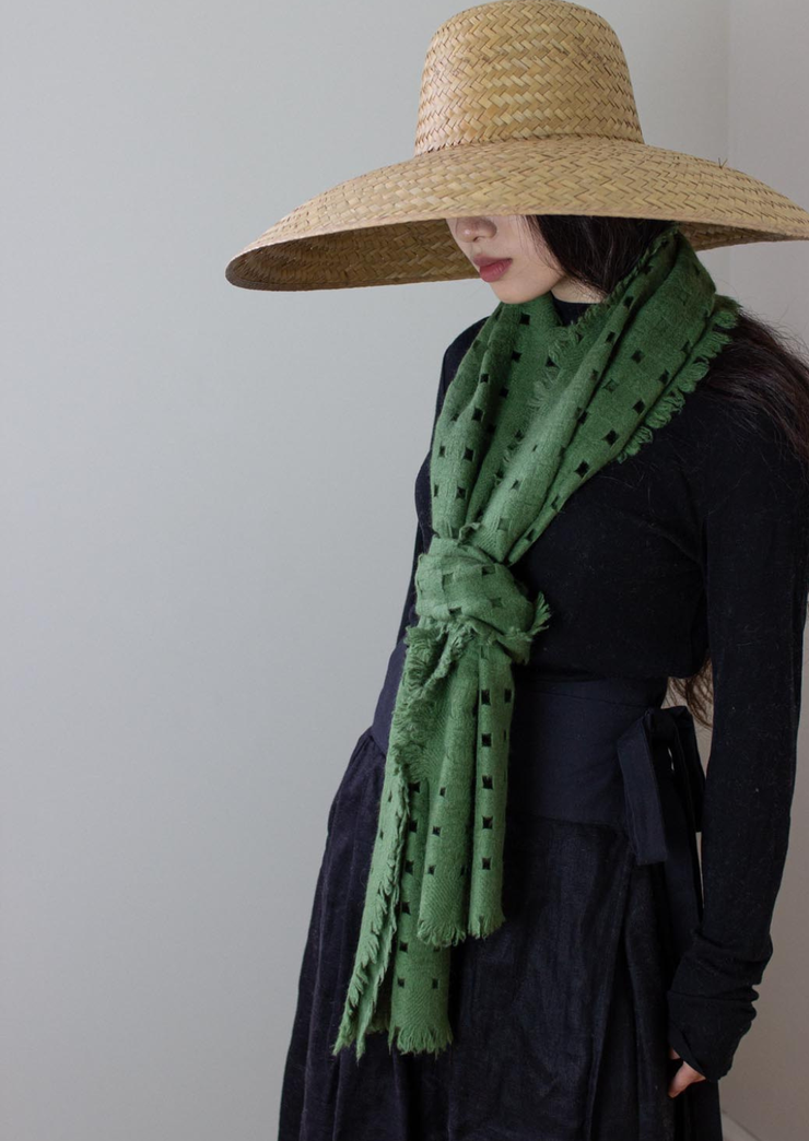 Ume Frayed Cashmere Scarf, OR25-S08