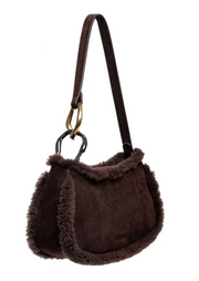 Ollie bag espresso suede sherpa