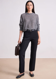 Straight Pull On Zipper Pant