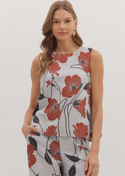 Floral Jacquard Top