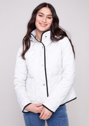 Quilted Puffer Jacket with Removable Hood
