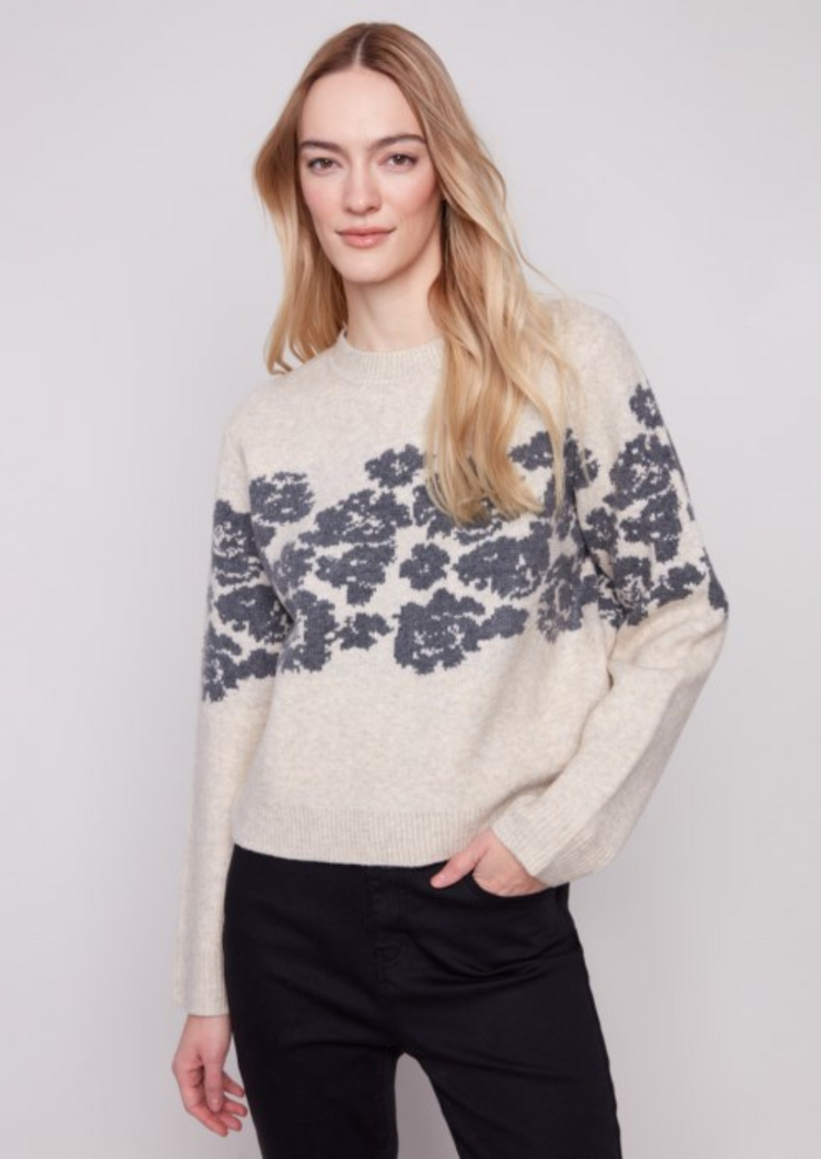 Floral Crew Neck Sweater