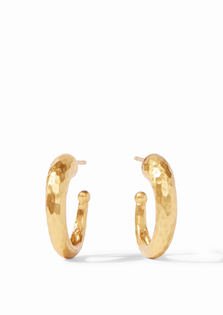 Hammered Hoop Earring, Gold