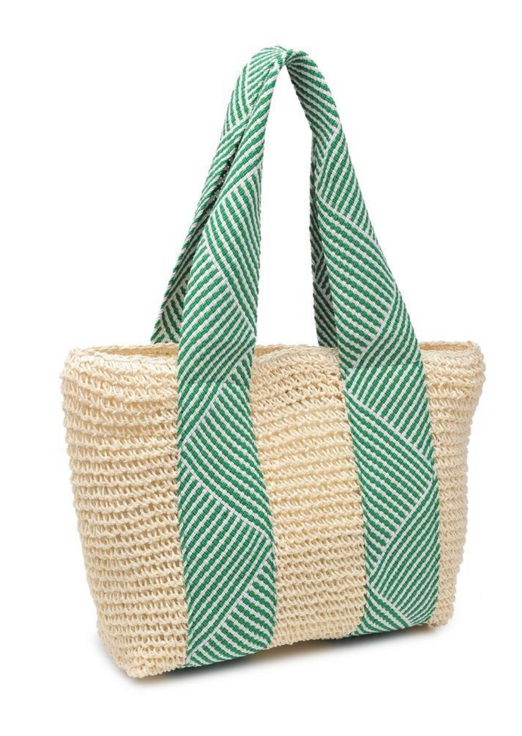 Lorena straw beach tote