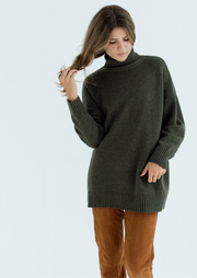 Oversized Cozy Mock Sweater