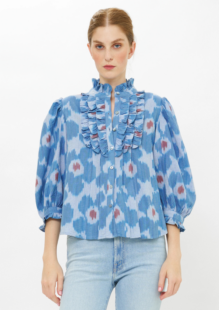 Ruffle Front Blouse