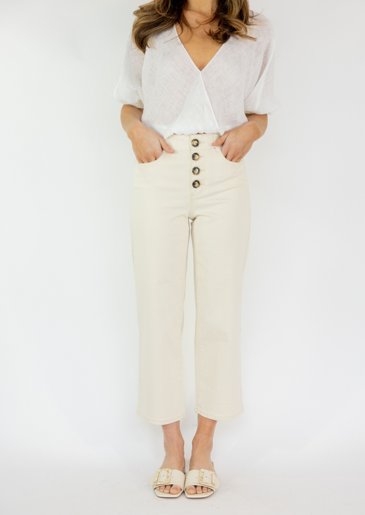 Cropped Button Pant