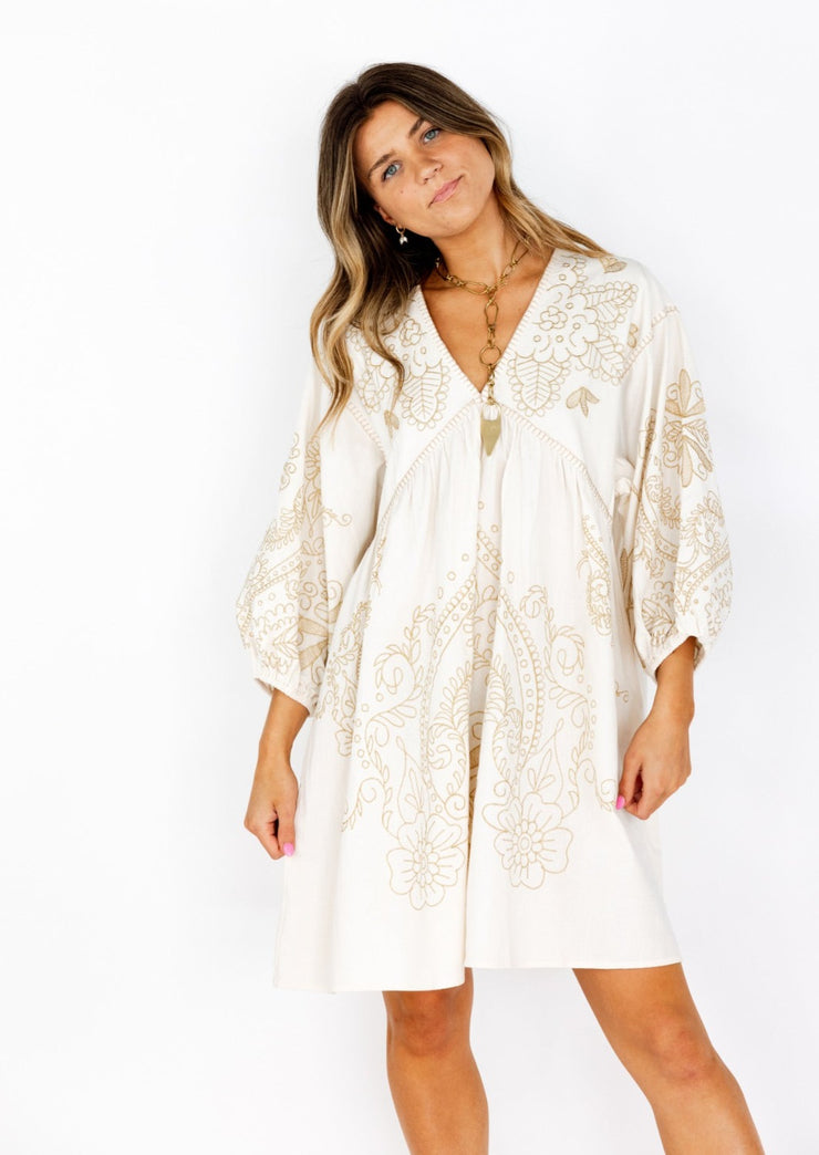Gold Embroidered Dress