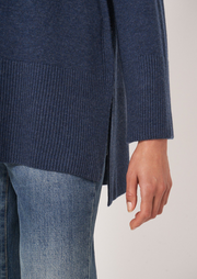 Long Fit A-Line Turtleneck Pullover, Sweater 201677