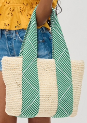 Lorena straw beach tote