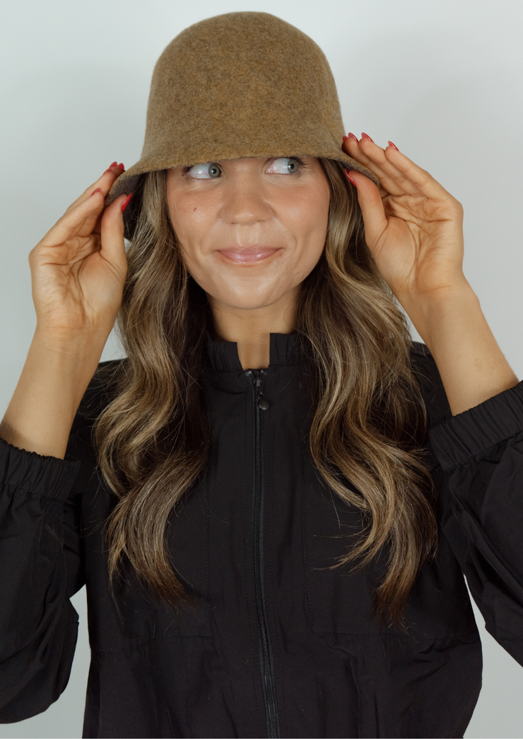 Boiled Wool Reversible Cloche
