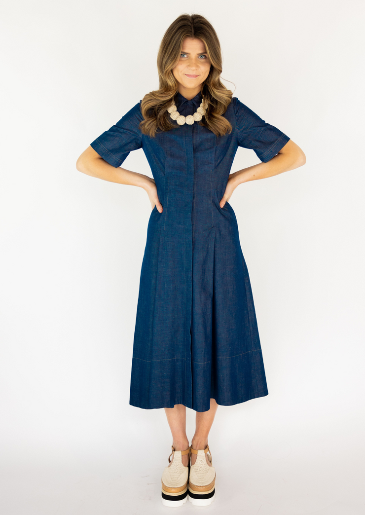 Denim shirt dress