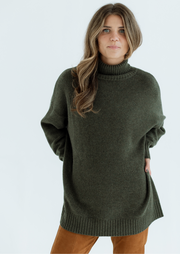 Oversized Cozy Mock Sweater