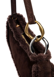 Ollie bag espresso suede sherpa