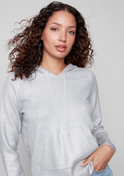 Metallic Raglan Sleeve Hoodie