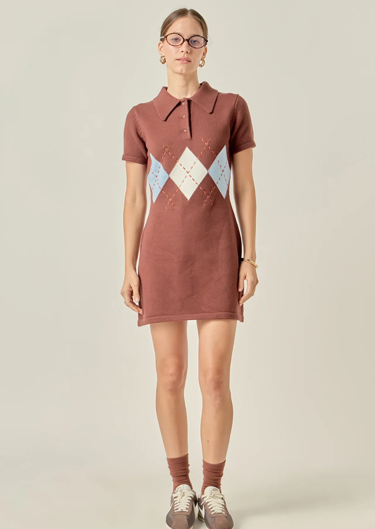 Argyle Mini Dress