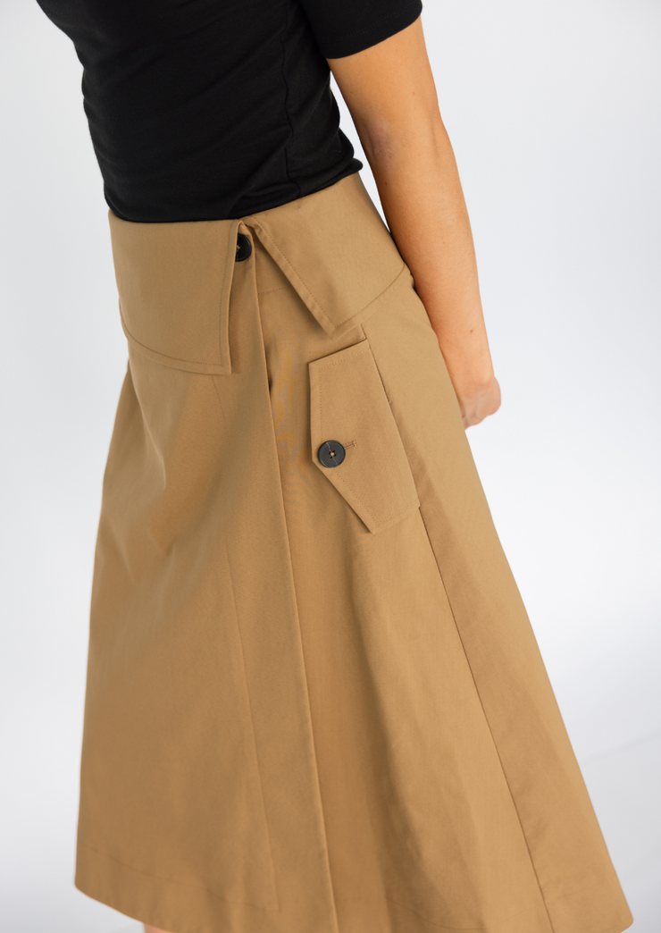 Sateen Foldover Skirt