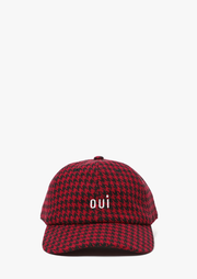 Wool Baseball Hat, Houndstooth Oui