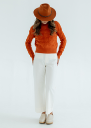 Luxe Cable Crew Sweater