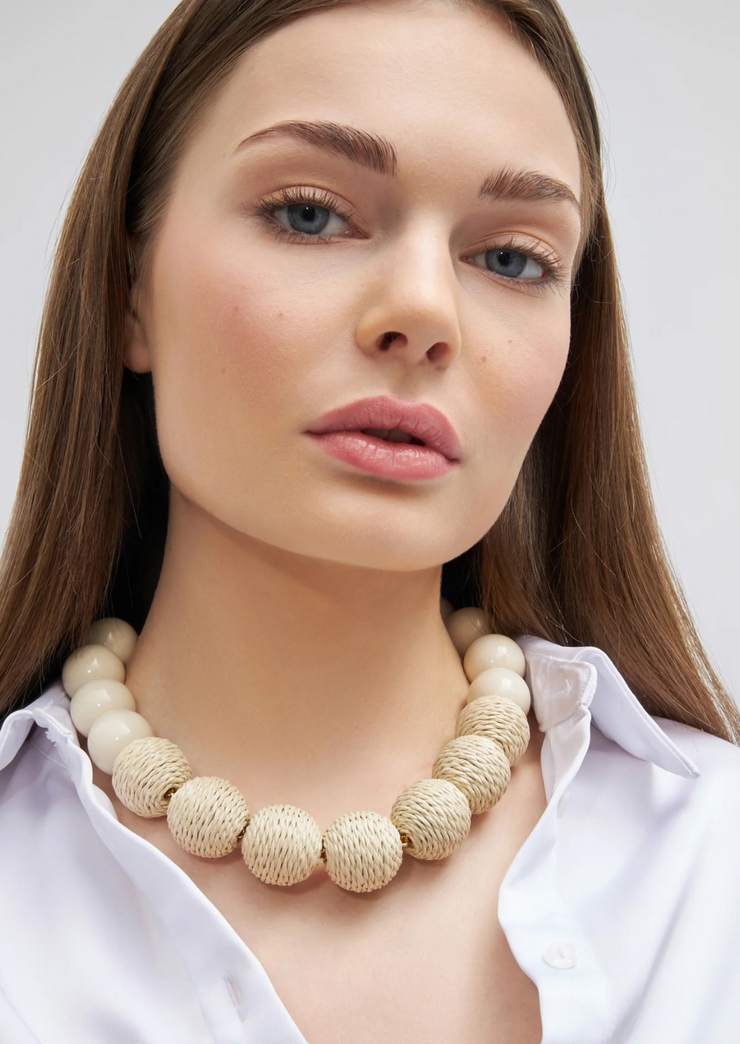 Raffia Beads Necklace