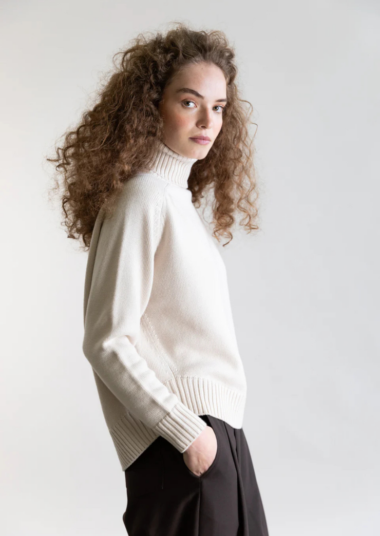 Low Mock Merino Sweater