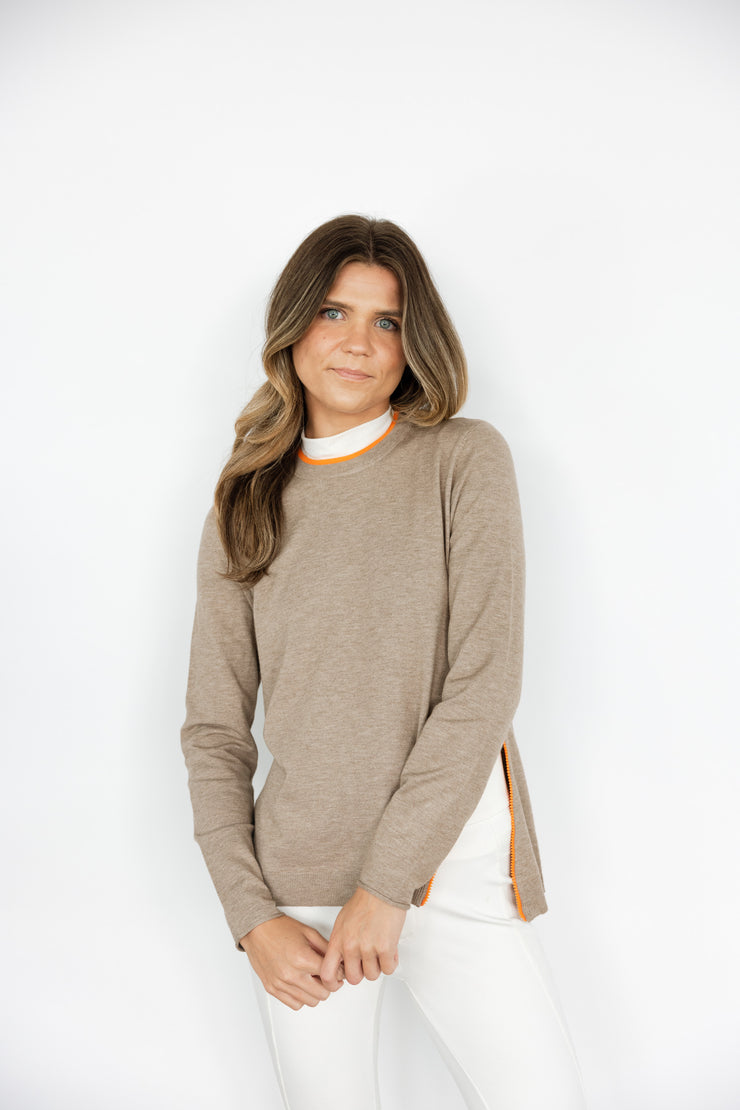 Tipped Neck Sweater