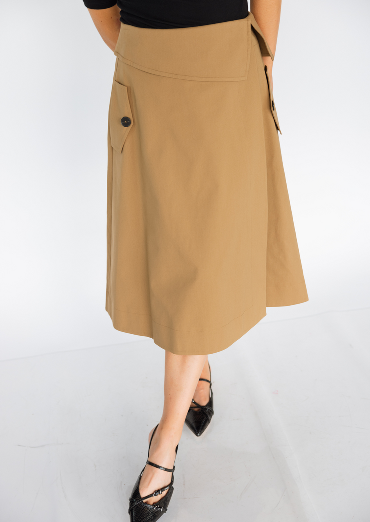 Sateen Foldover Skirt