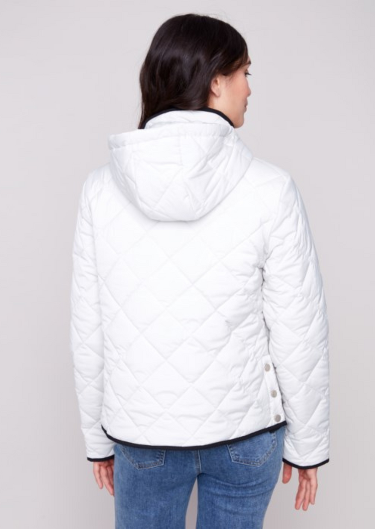 Quilted Puffer Jacket with Removable Hood