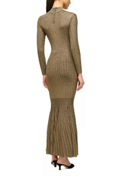 Tilda dress knit metallic gold