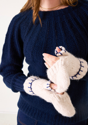 Sailor Love Whipstitch Flip Top Mittens