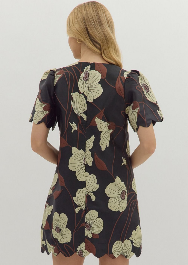 Scallop Hem Dress