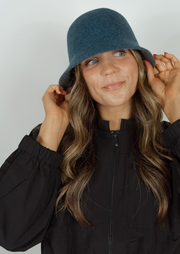 Boiled Wool Reversible Cloche
