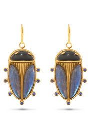 Scarab petite drop earrings