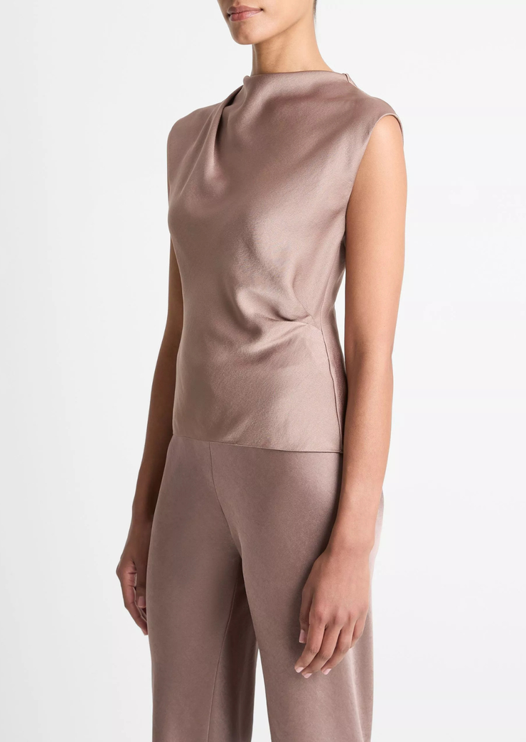 Draped Cowl Neck Top