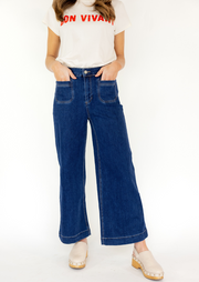 Cropped Patch Pocket Pant