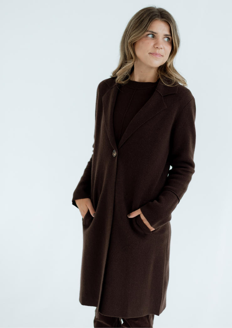 Long Notch Collar Cardigan
