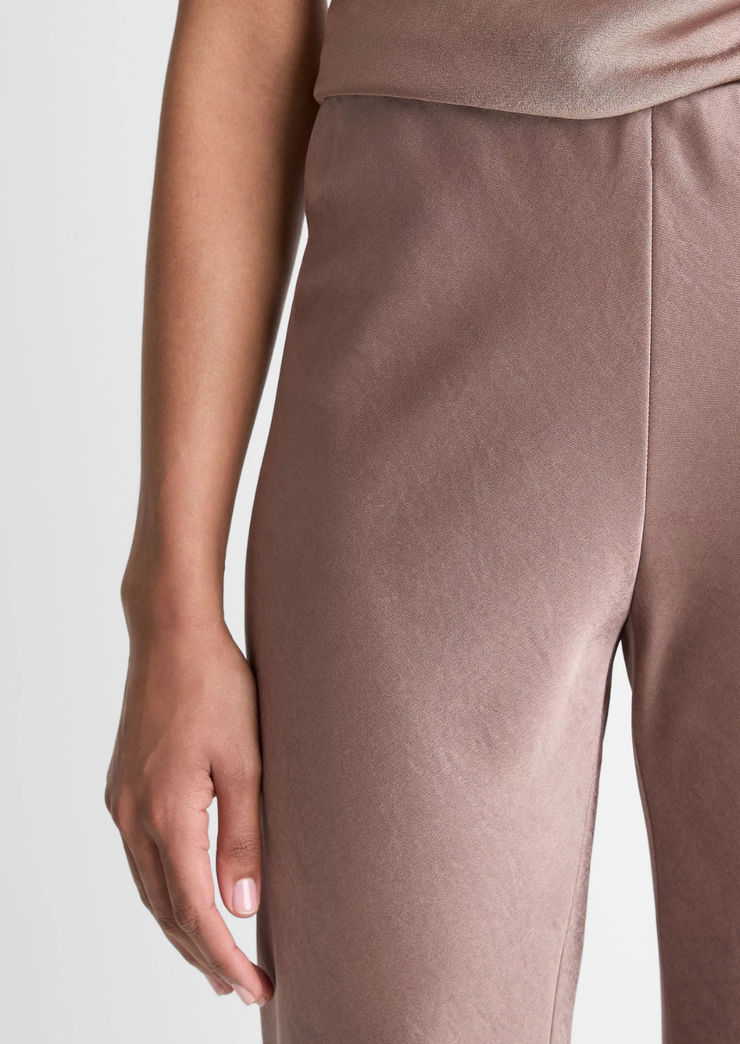 High Waist Fluid Satin Bias Pant