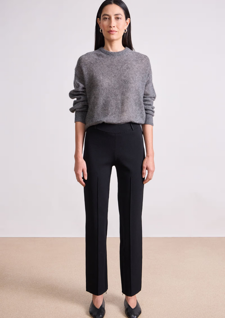 Straight Pull On Zipper Pant