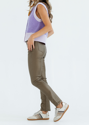Slim Leg Metallic Pant