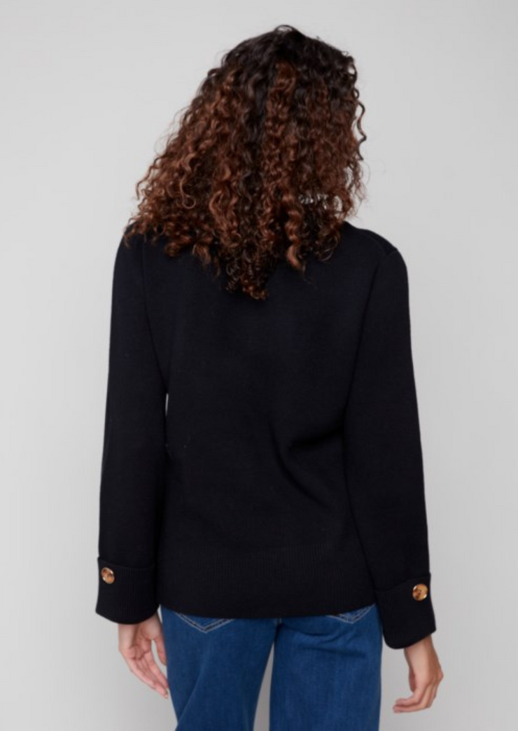 Solid V-Neck Sweater