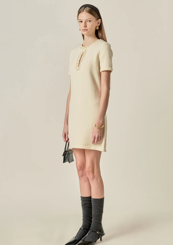 Pearl Key Hole Dress