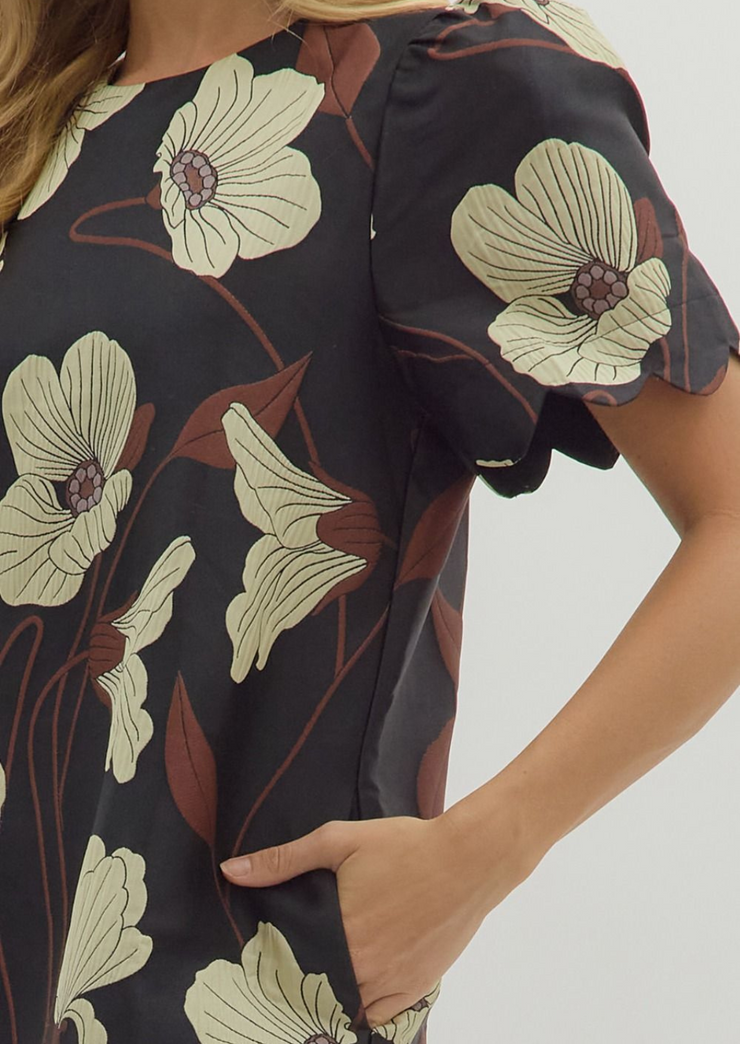Scallop Hem Dress